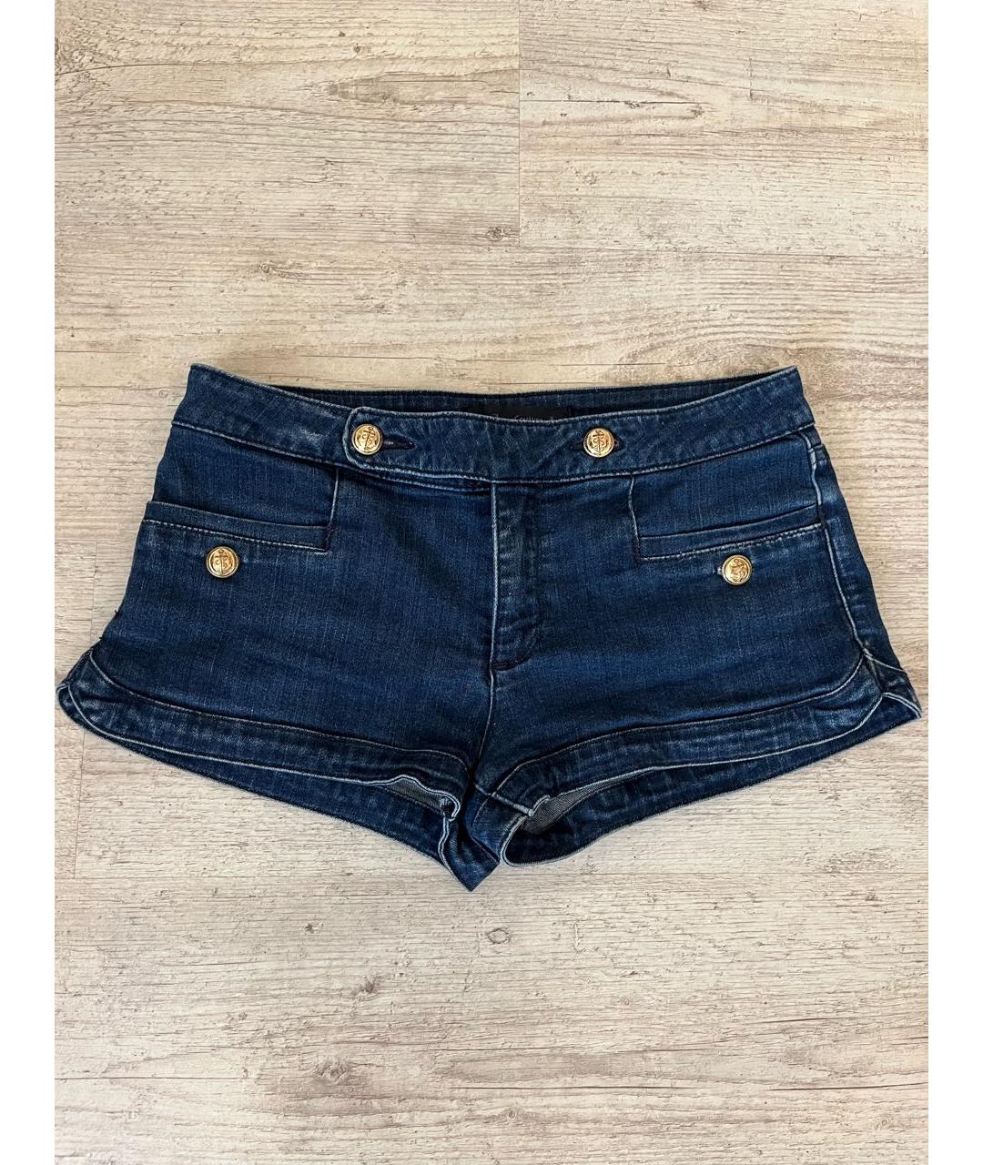JUICY COUTURE Темно-синие деним шорты, фото 7