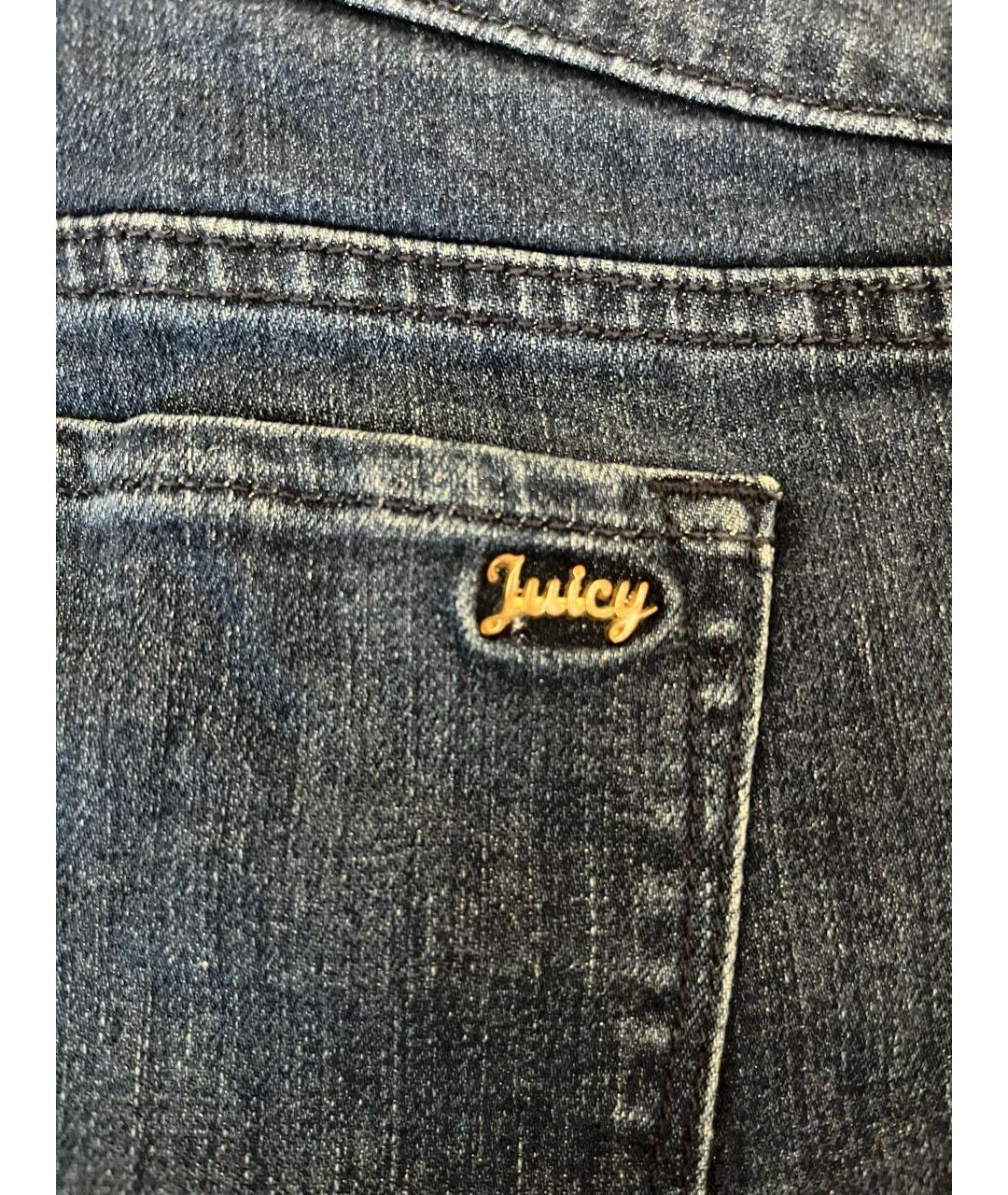 JUICY COUTURE Темно-синие деним шорты, фото 3