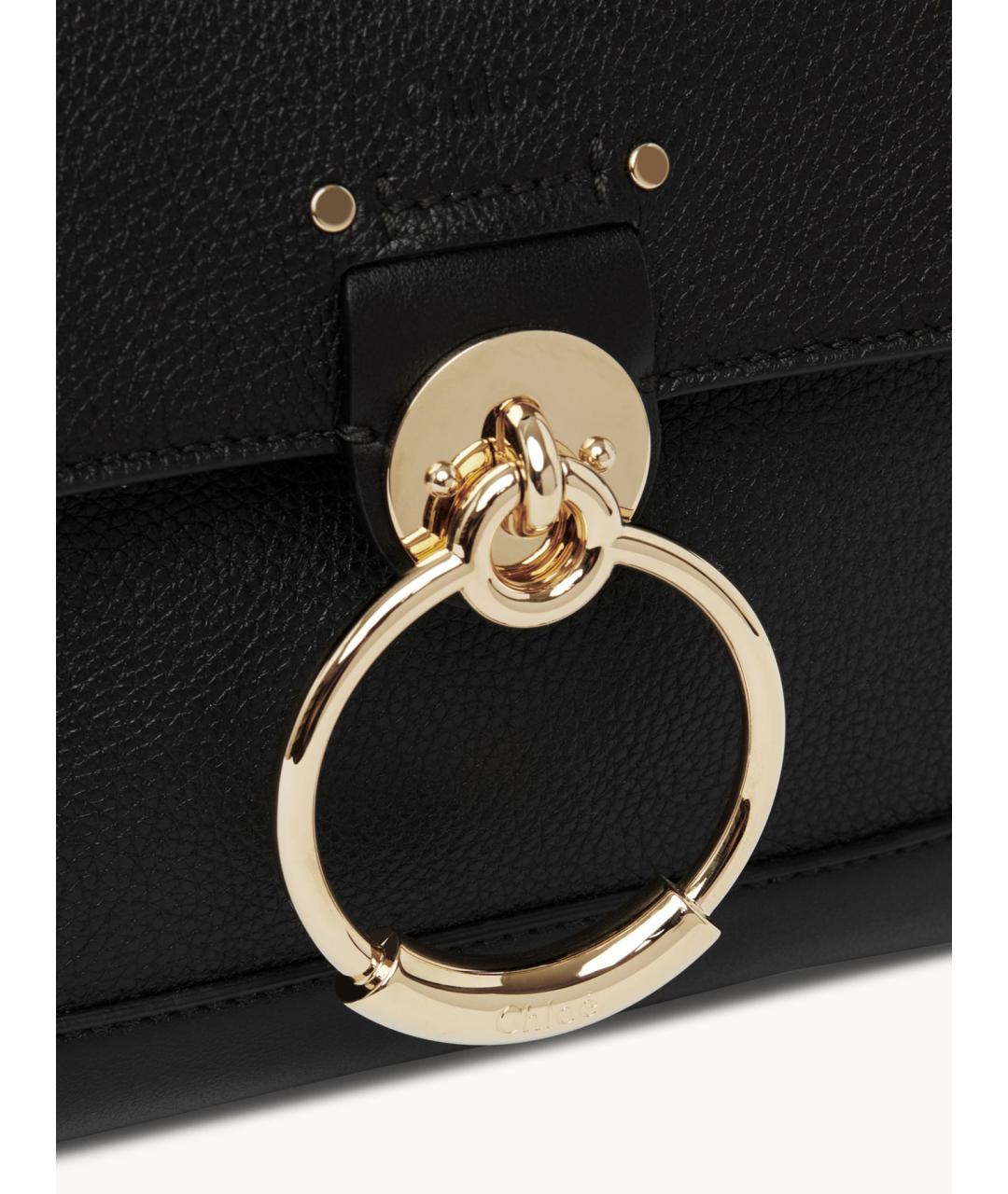 CHLOE Черная кожаная сумка через плечо, фото 2