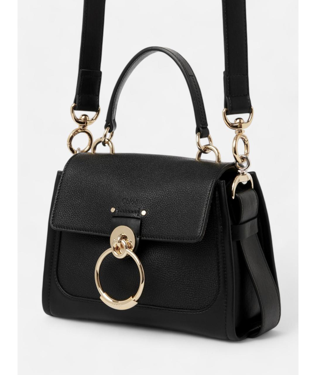 CHLOE Черная кожаная сумка через плечо, фото 5