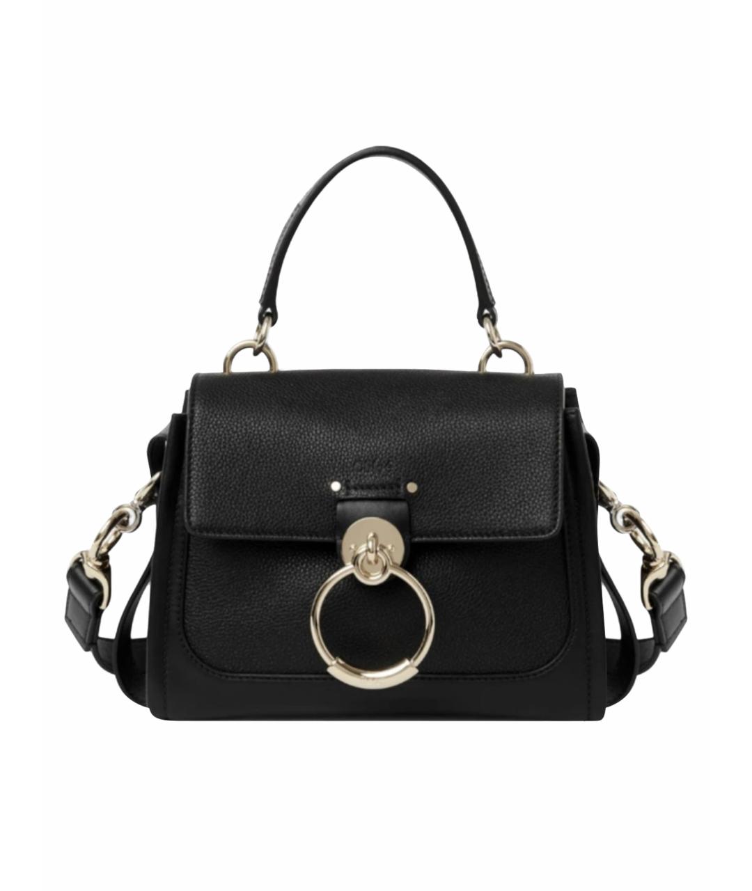 CHLOE Черная кожаная сумка через плечо, фото 1