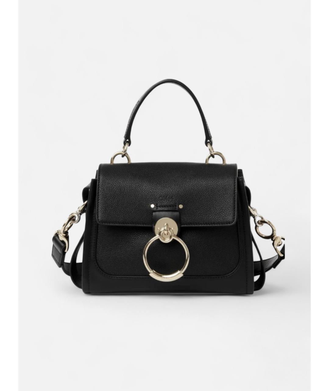 CHLOE Черная кожаная сумка через плечо, фото 6