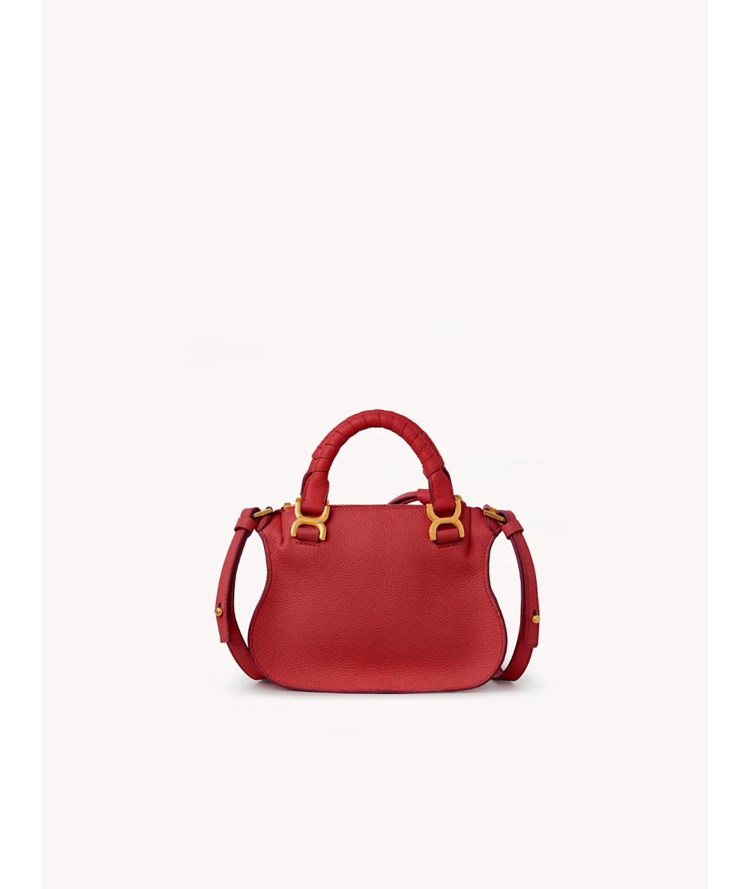 CHLOE Красная кожаная сумка тоут, фото 3