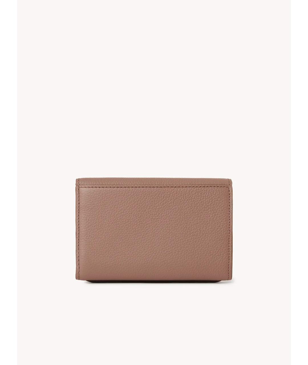 CHLOE Бежевый кожаный кошелек, фото 3