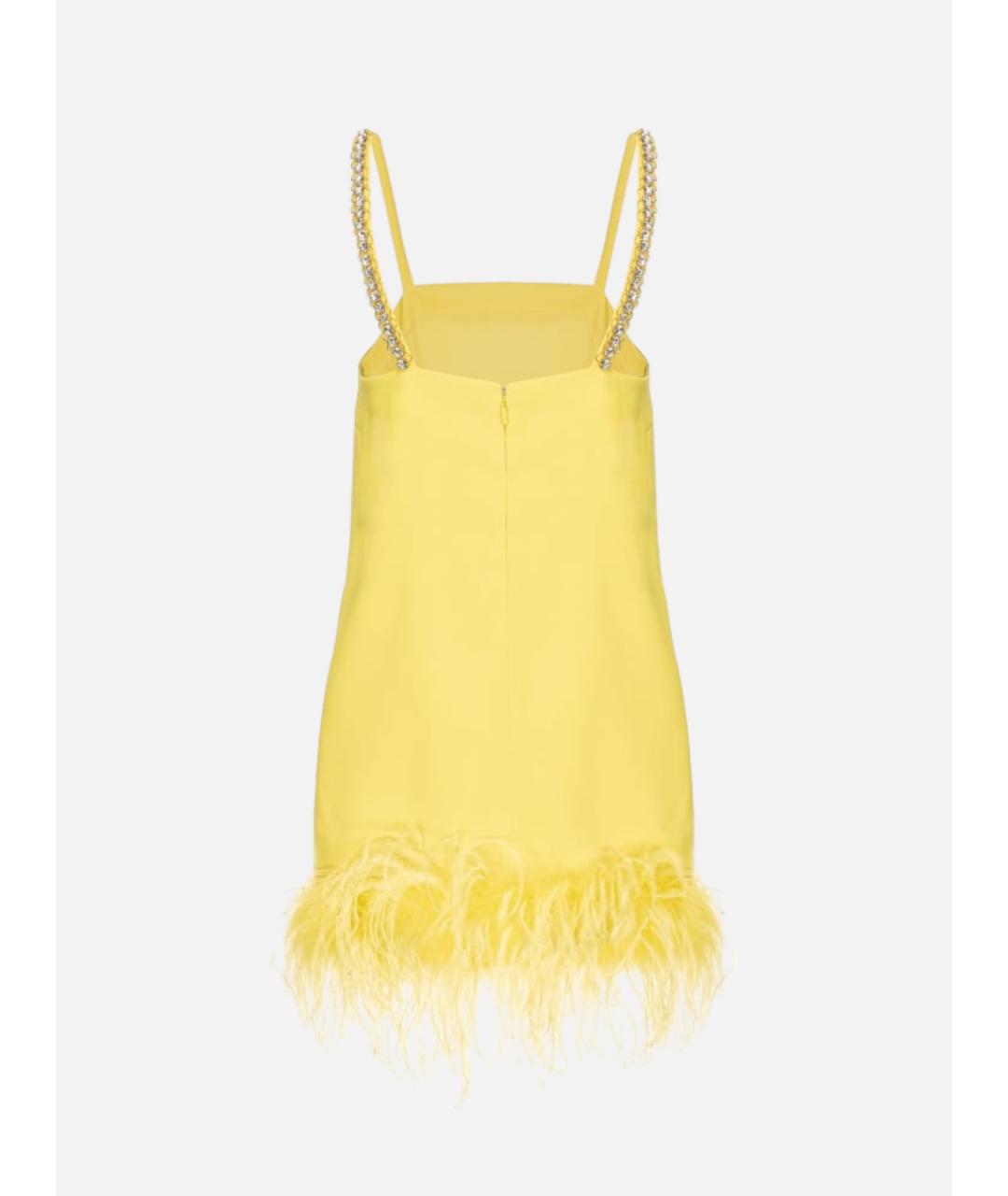 PINKO Желтое полиэстеровое вечернее платье, фото 2