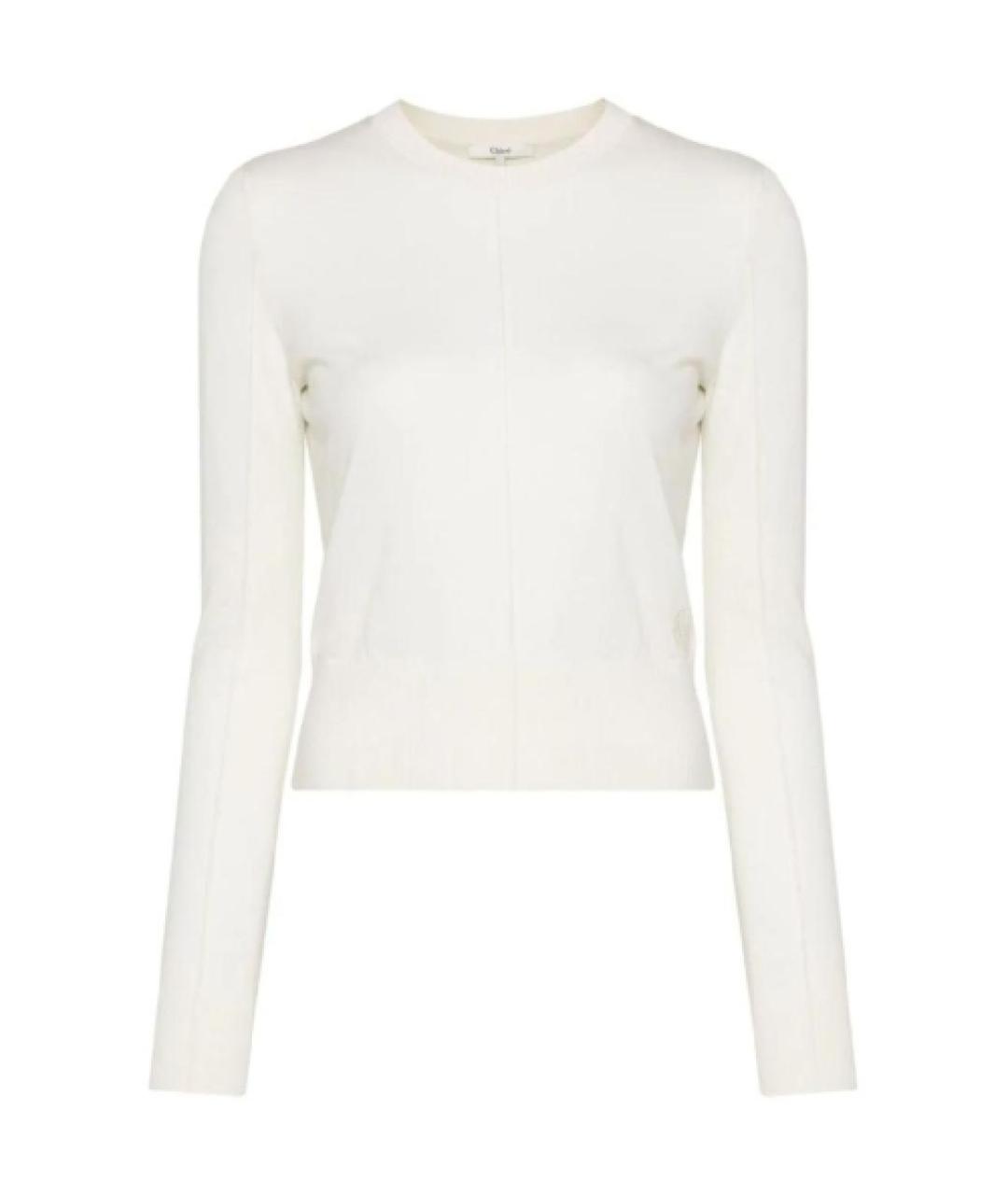 CHLOE Бежевый шерстяной джемпер / свитер, фото 1