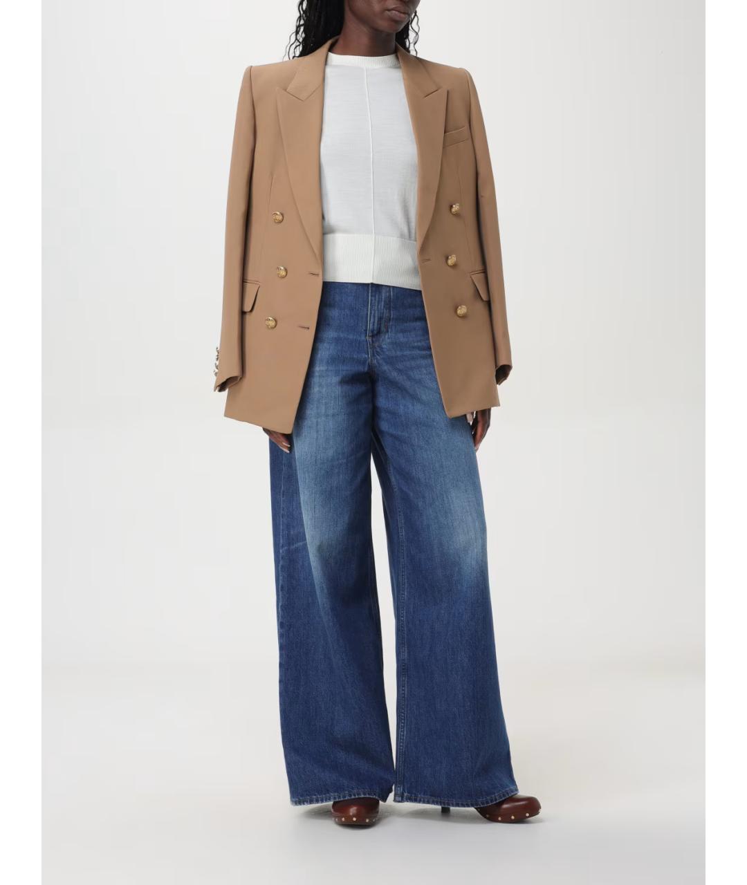 CHLOE Бежевый шерстяной джемпер / свитер, фото 2