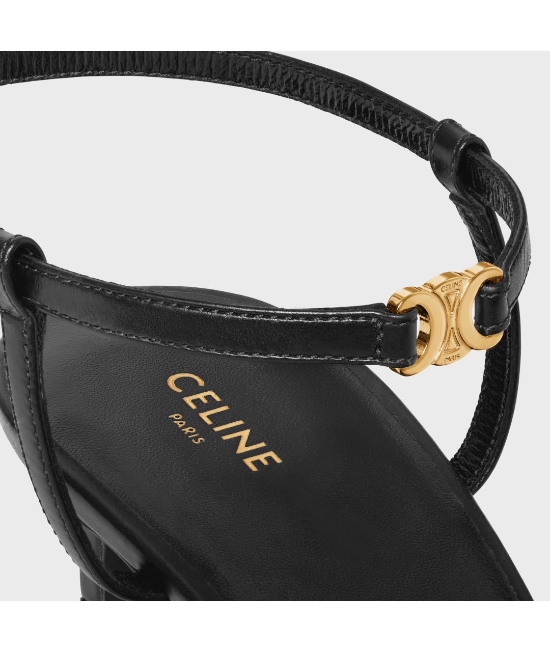CELINE Черные кожаные туфли, фото 3