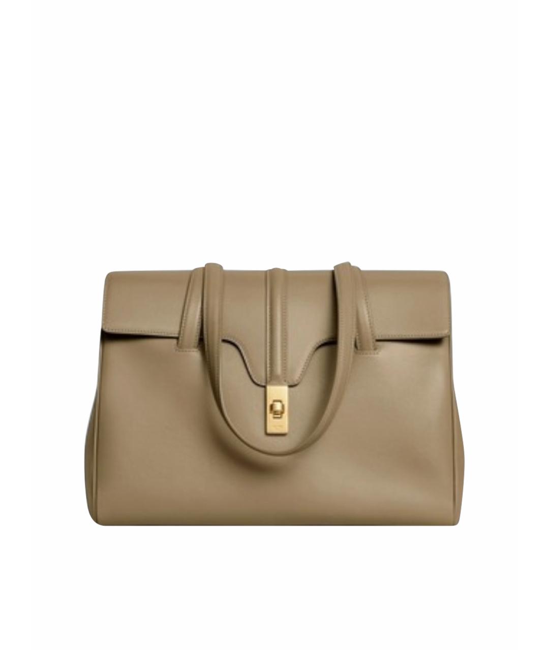 CELINE Бежевая кожаная сумка тоут, фото 1