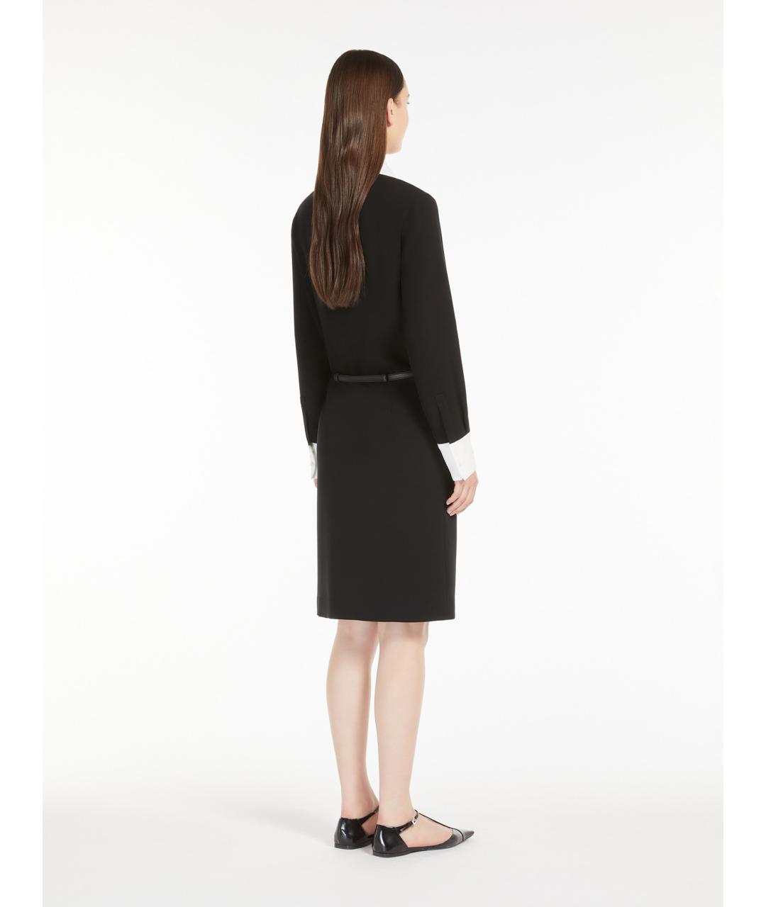 MAX MARA STUDIO Черное ацетатное повседневное платье, фото 3
