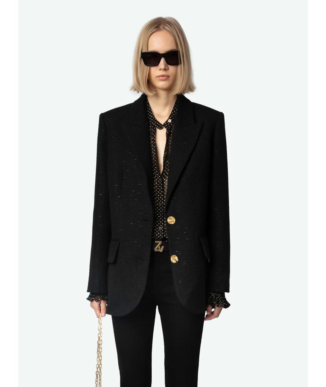 ZADIG & VOLTAIRE Черный жакет/пиджак, фото 4