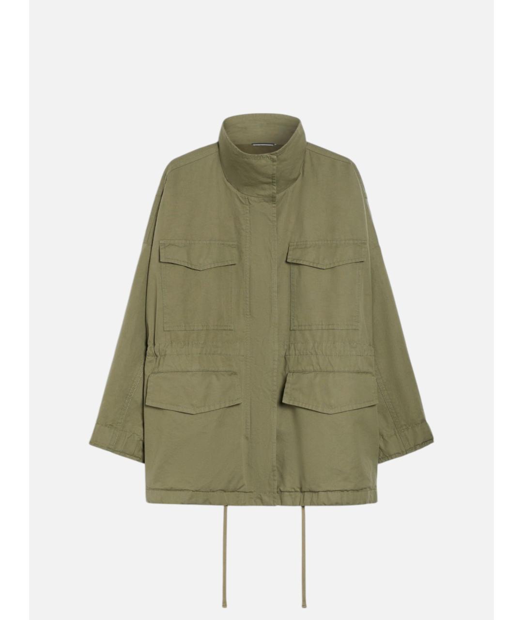 WEEKEND MAX MARA Зеленая хлопковая парка, фото 7
