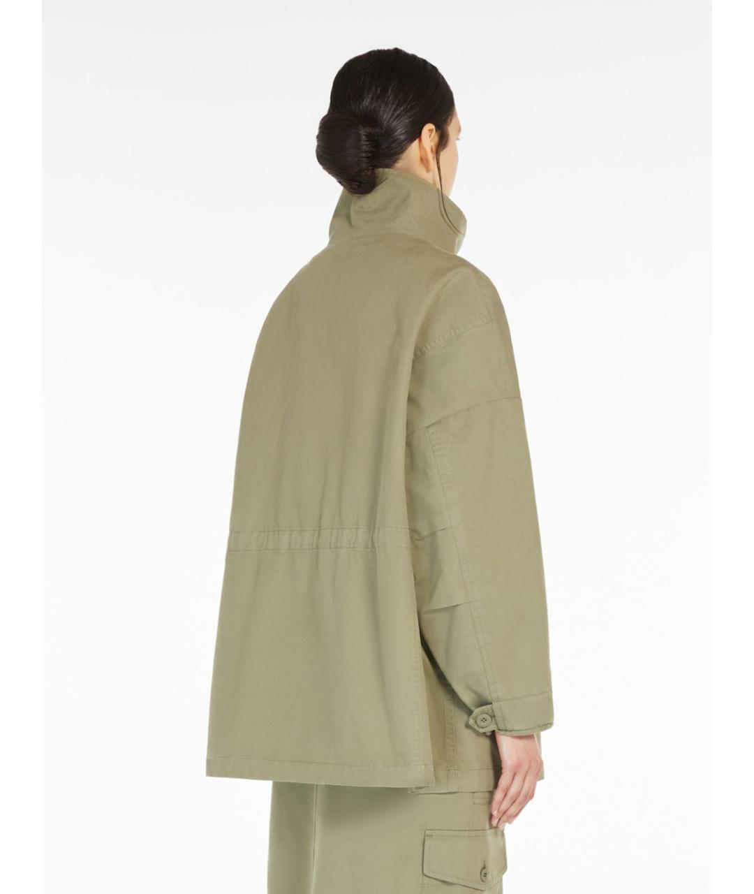 WEEKEND MAX MARA Зеленая хлопковая парка, фото 4