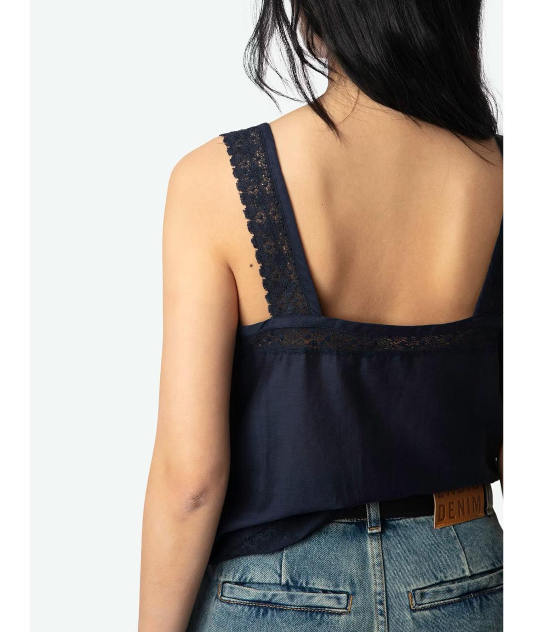 ZADIG & VOLTAIRE Синяя хлопковая майка, фото 6