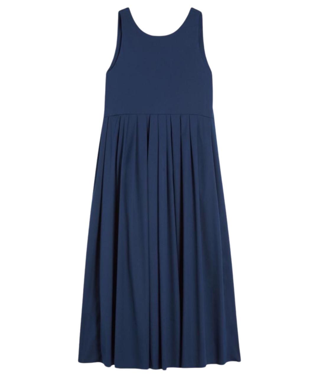 'S MAX MARA Синее хлопковое повседневное платье, фото 1
