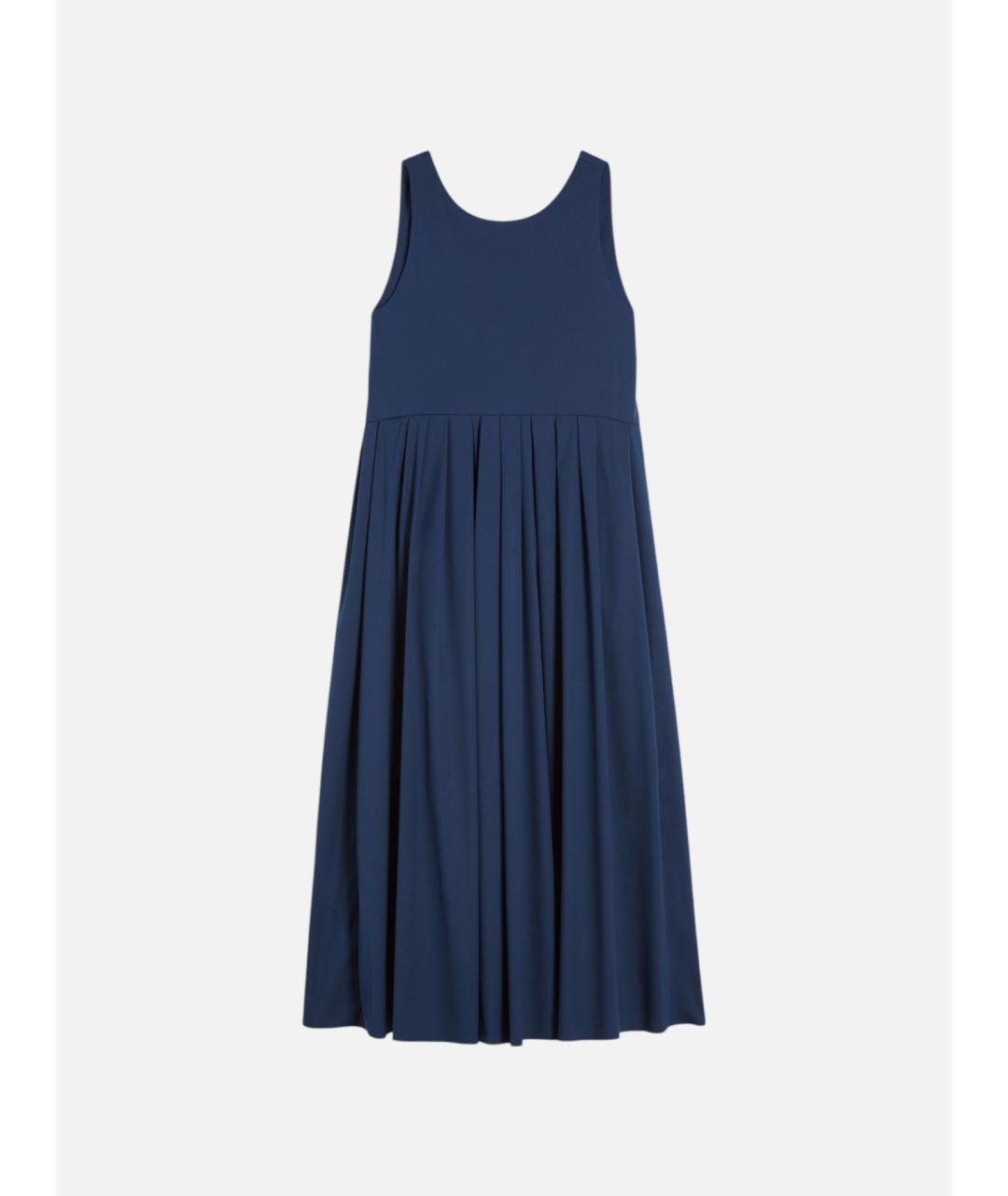 'S MAX MARA Синее хлопковое повседневное платье, фото 5