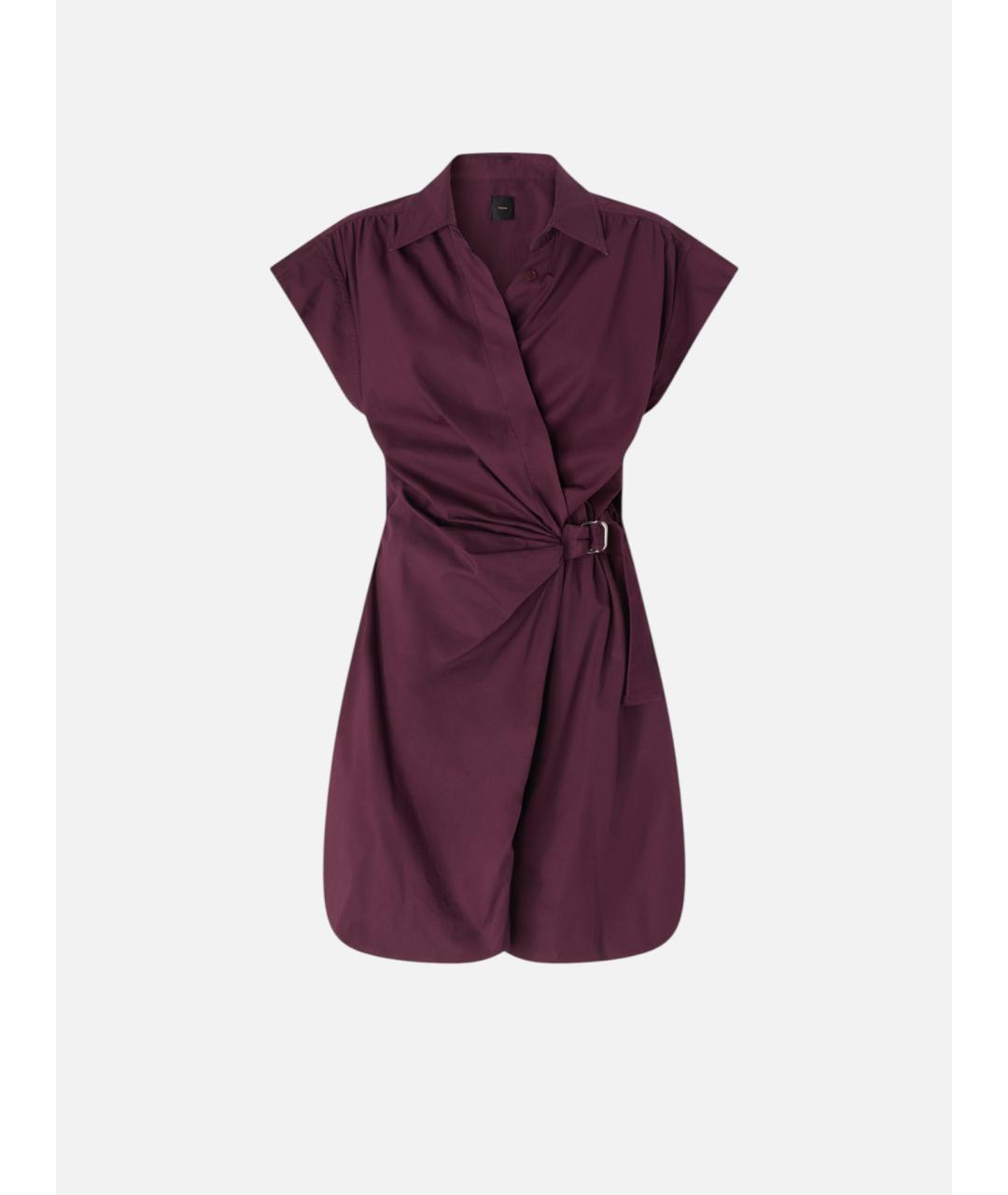 PINKO Фиолетовое хлопковое повседневное платье, фото 7
