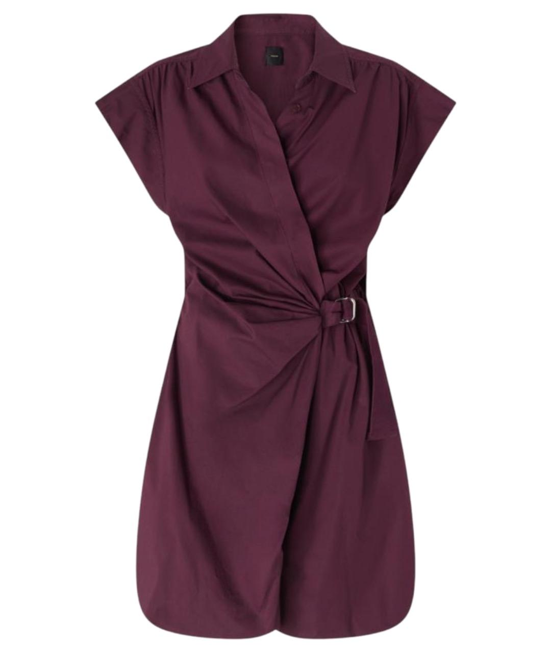 PINKO Фиолетовое хлопковое повседневное платье, фото 1