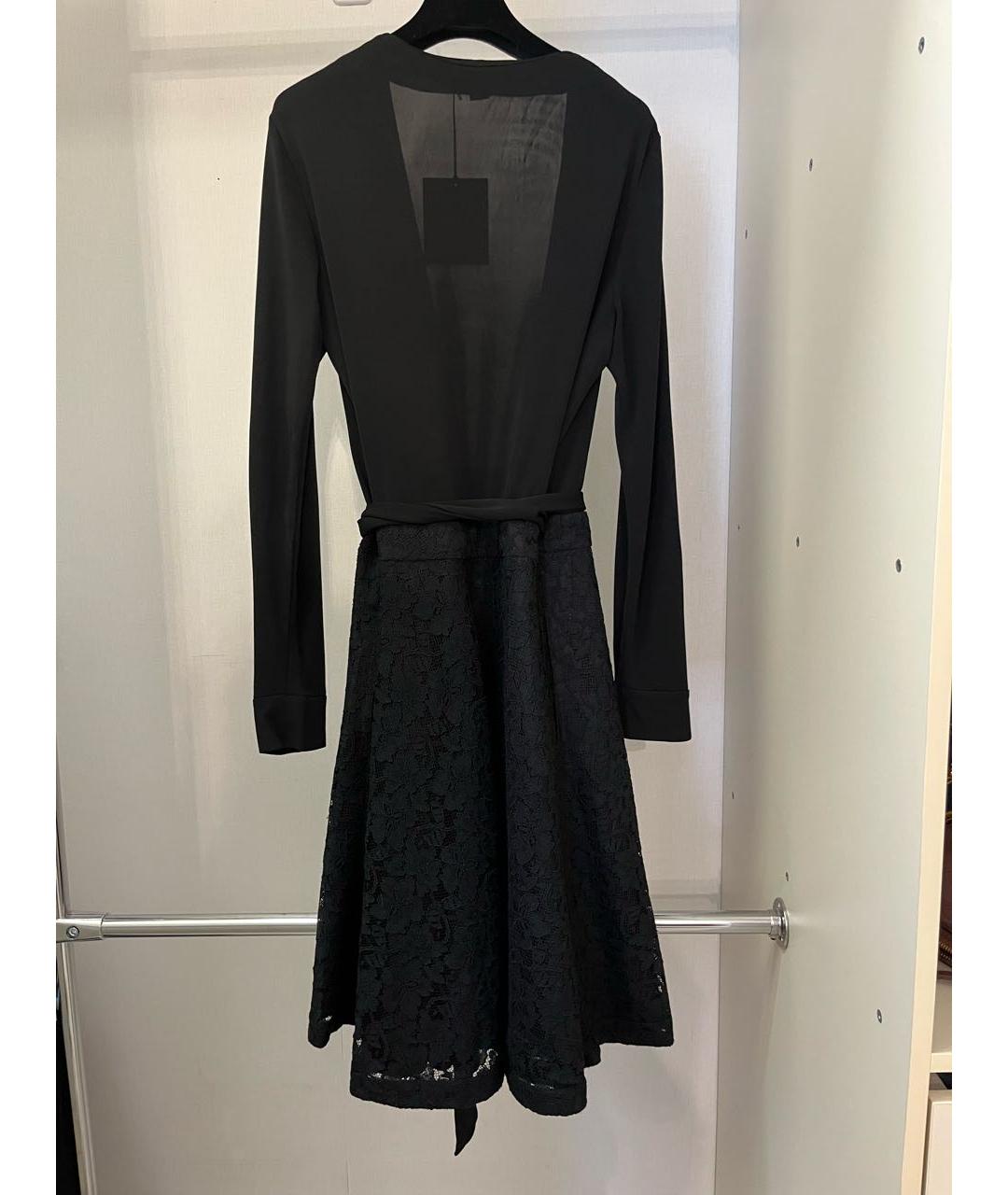 DIANE VON FURSTENBERG Черное полиэстеровое платье, фото 2