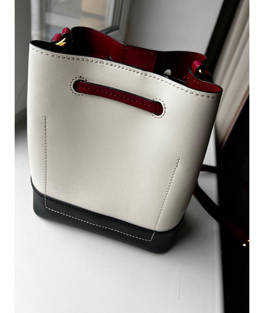 RALPH LAUREN Белая кожаная сумка через плечо, фото 2
