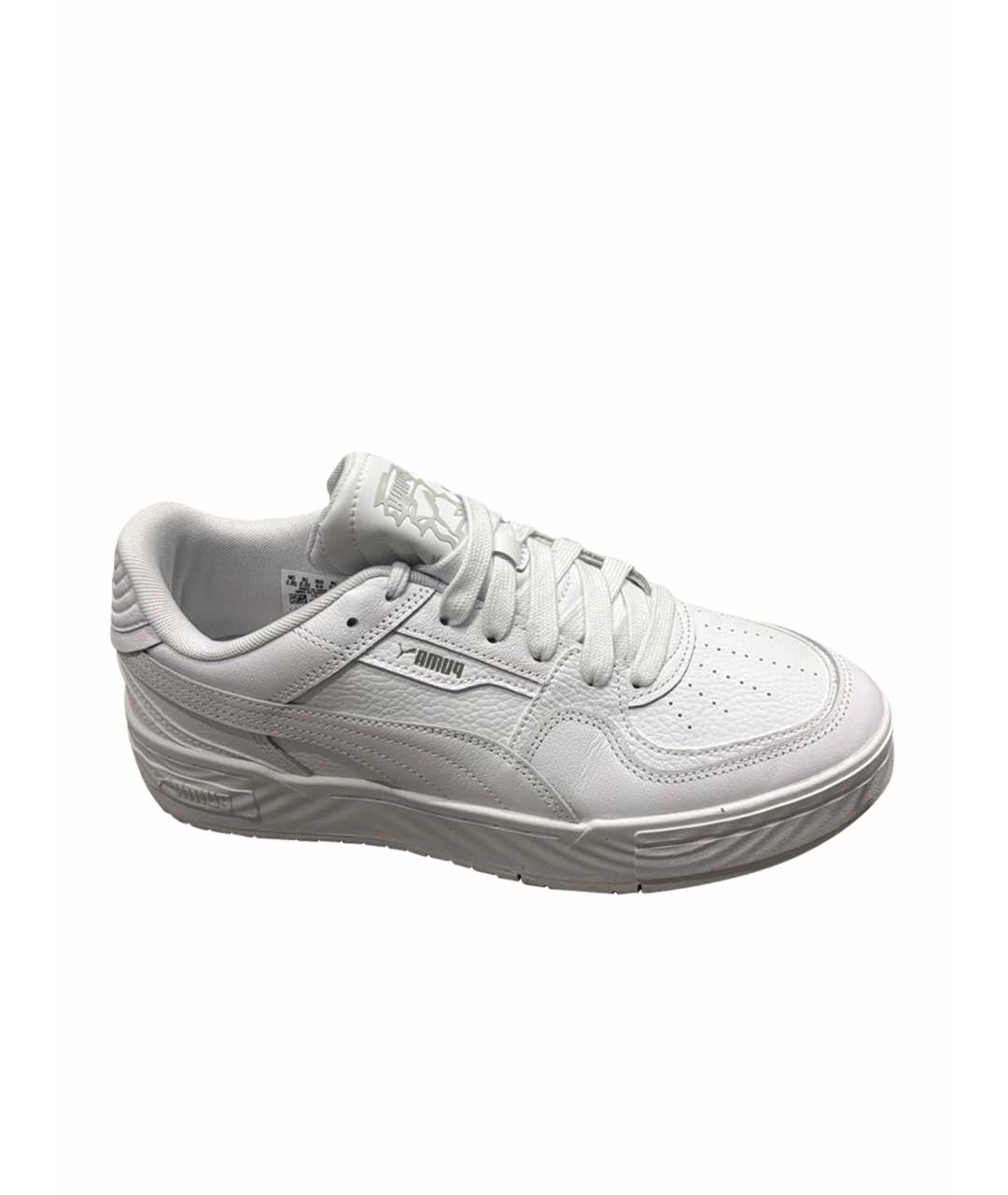 PUMA Белые кожаные низкие кроссовки / кеды, фото 1