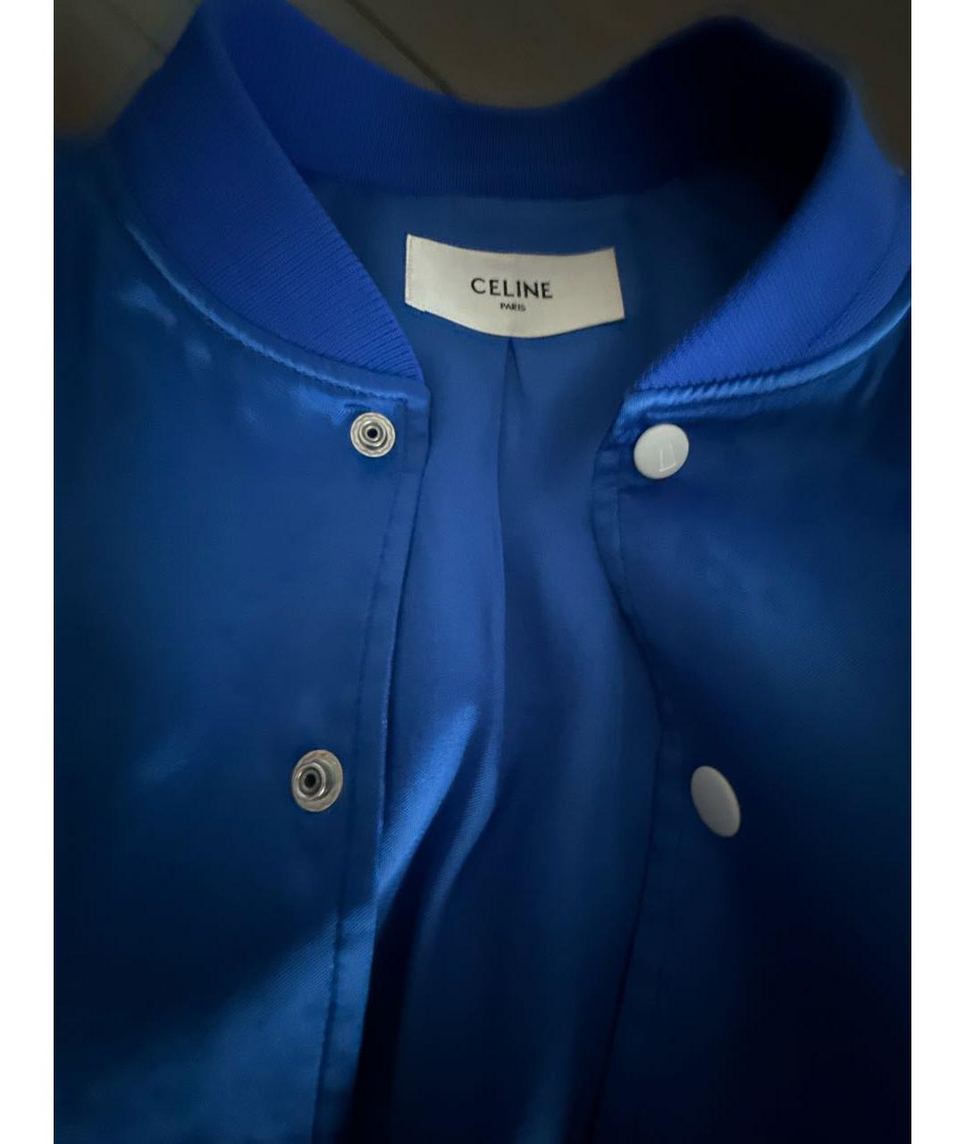 CELINE Синяя вискозная куртка, фото 5