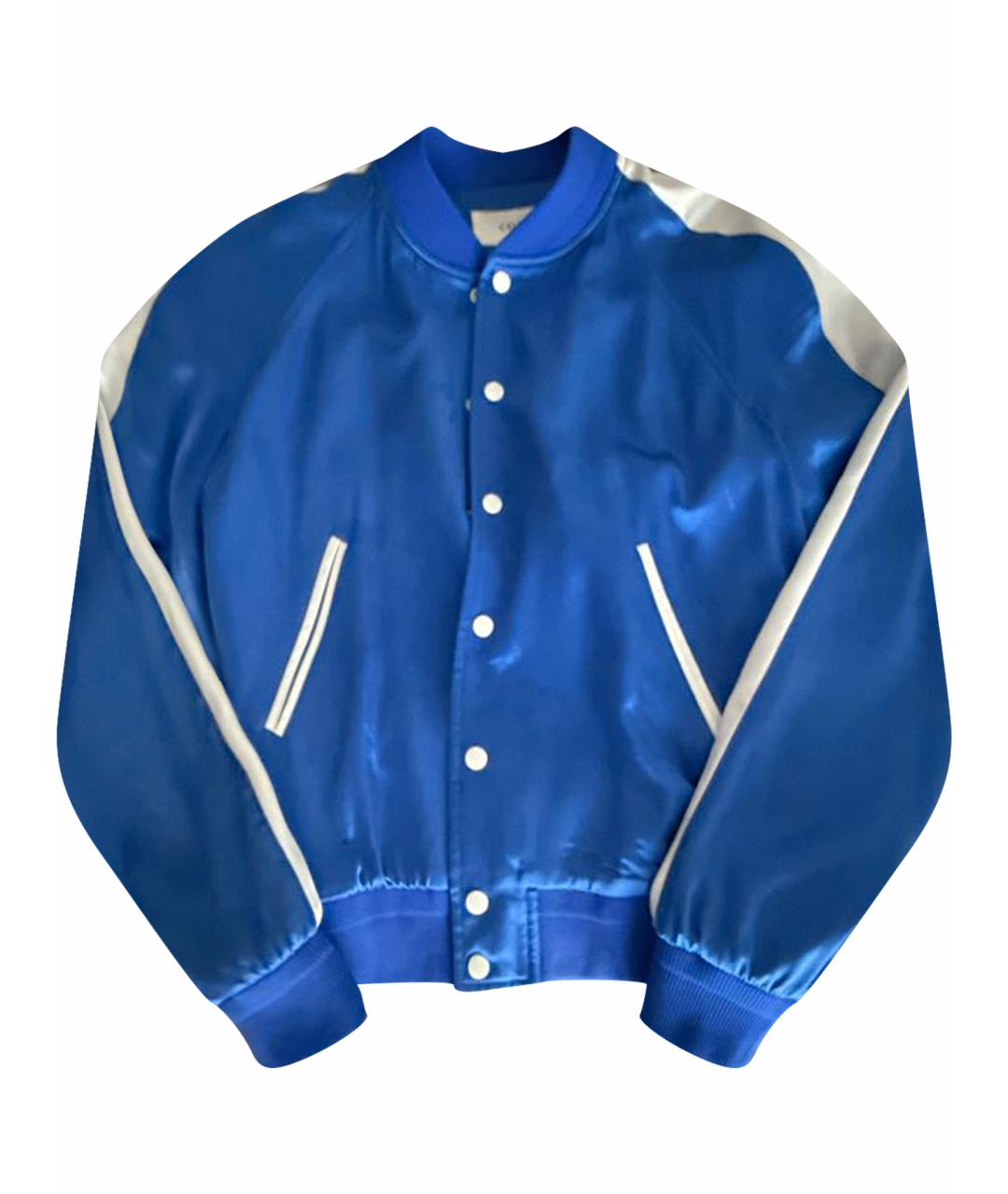 CELINE Синяя вискозная куртка, фото 1