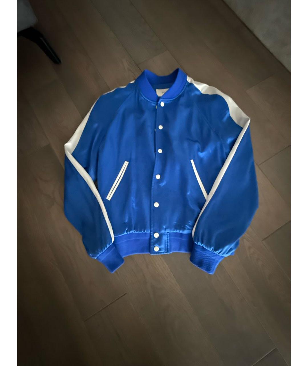CELINE Синяя вискозная куртка, фото 6