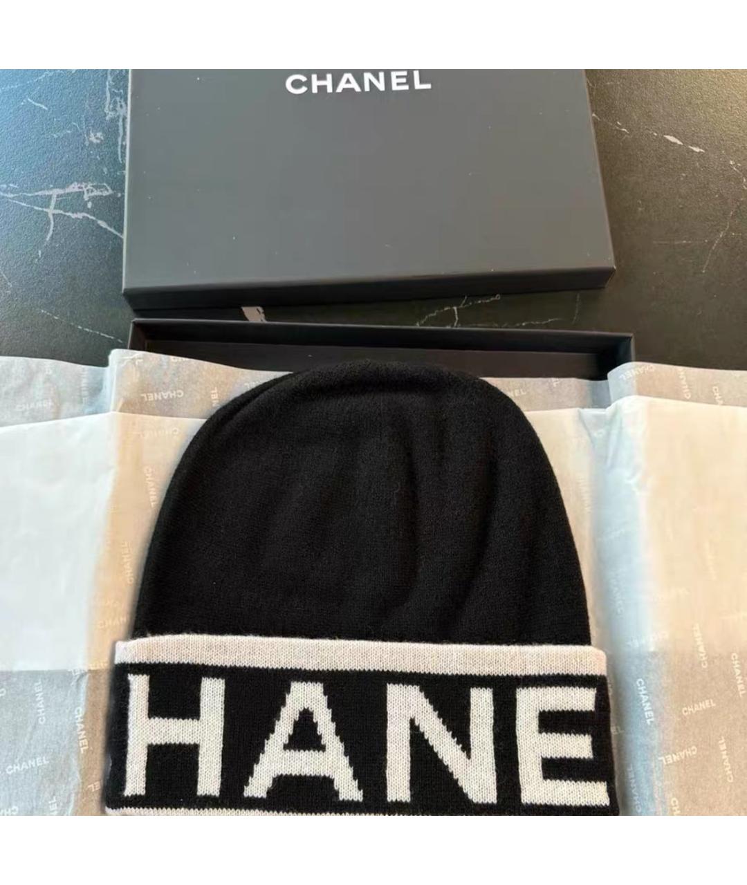 CHANEL Черная шапка, фото 4
