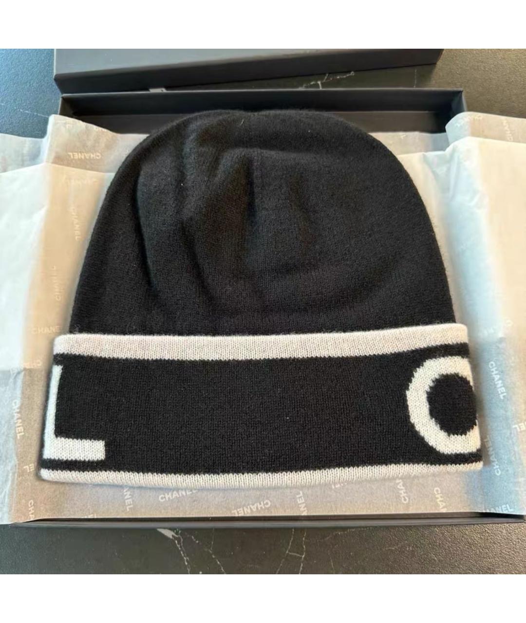 CHANEL Черная шапка, фото 3
