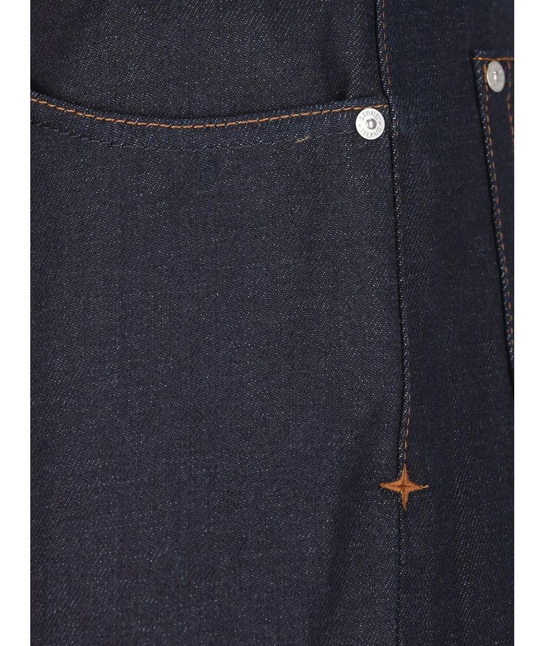 STONE ISLAND Синие прямые джинсы, фото 3