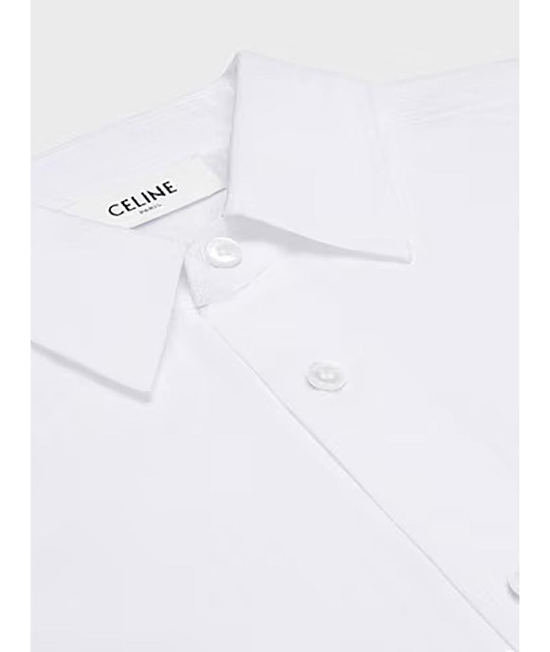 CELINE Белая хлопковая рубашка, фото 2