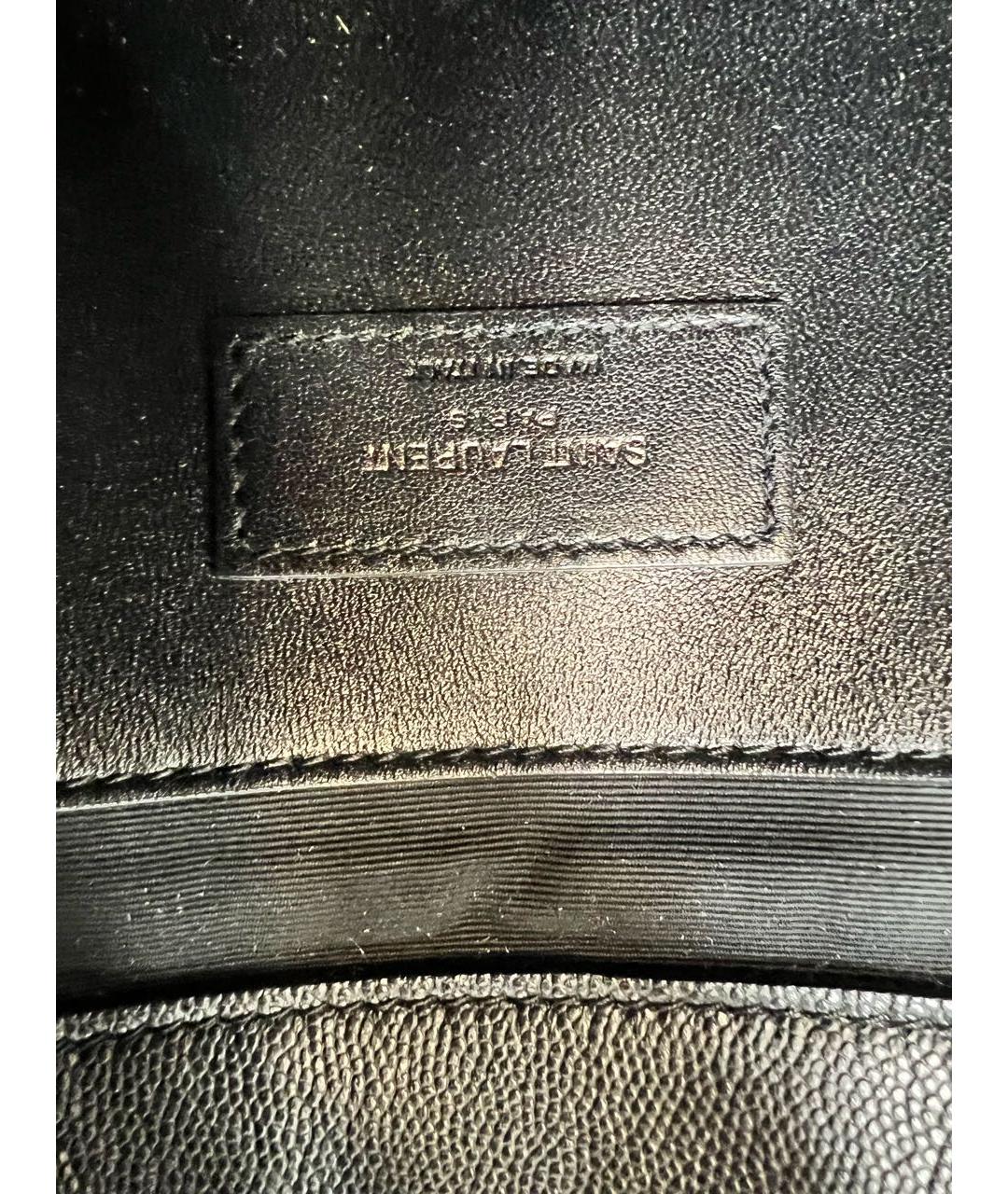 SAINT LAURENT Черная кожаная сумка через плечо, фото 5