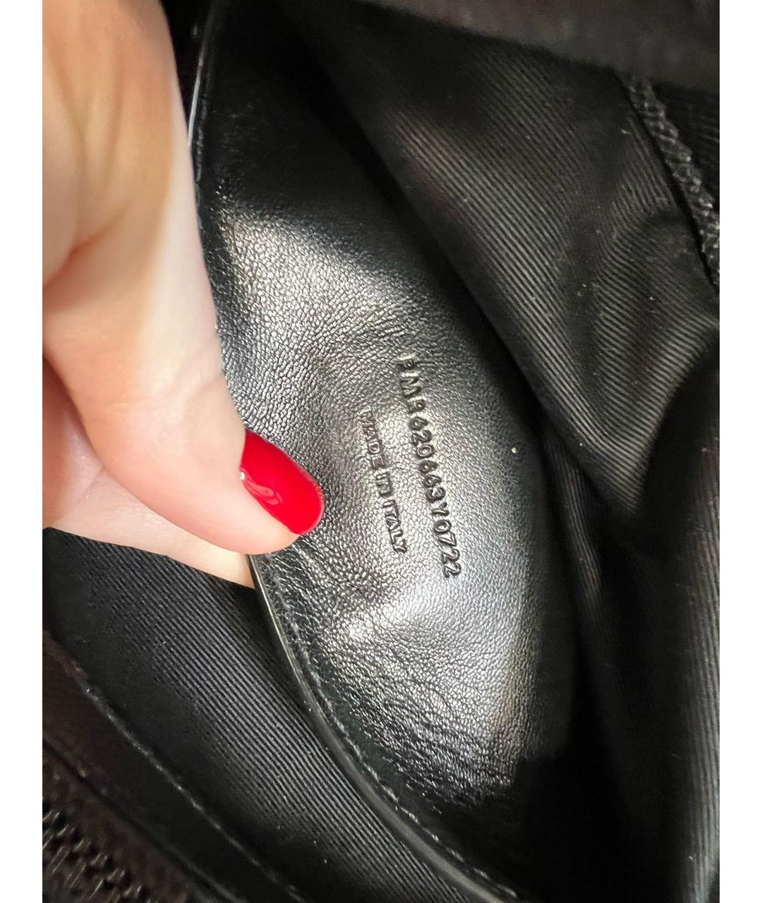 SAINT LAURENT Черная кожаная сумка через плечо, фото 6