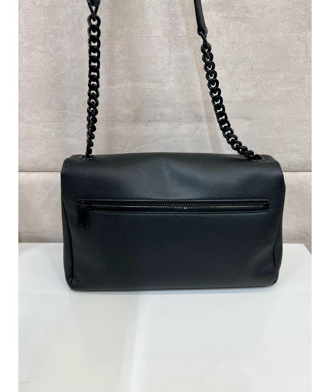 SAINT LAURENT Черная кожаная сумка через плечо, фото 3