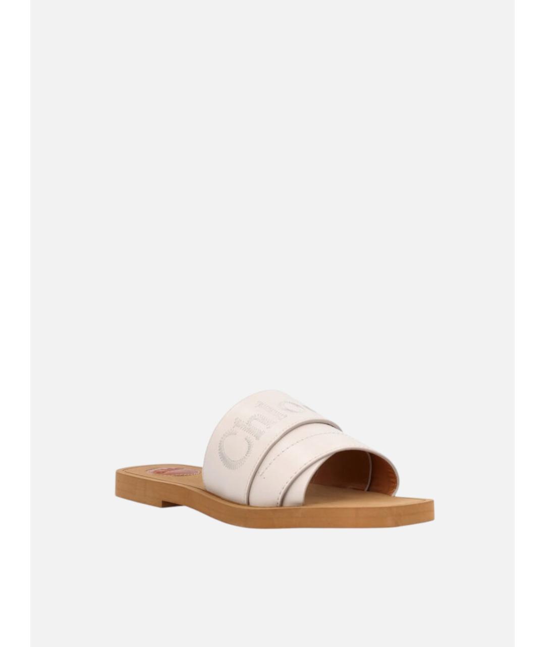 CHLOE Мульти кожаные шлепанцы, фото 2