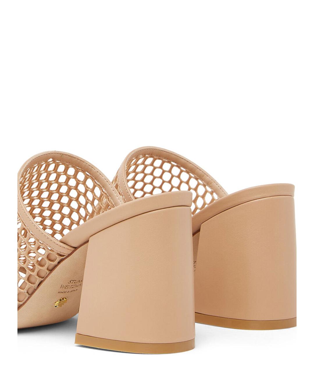 STUART WEITZMAN Бежевые шлепанцы, фото 5