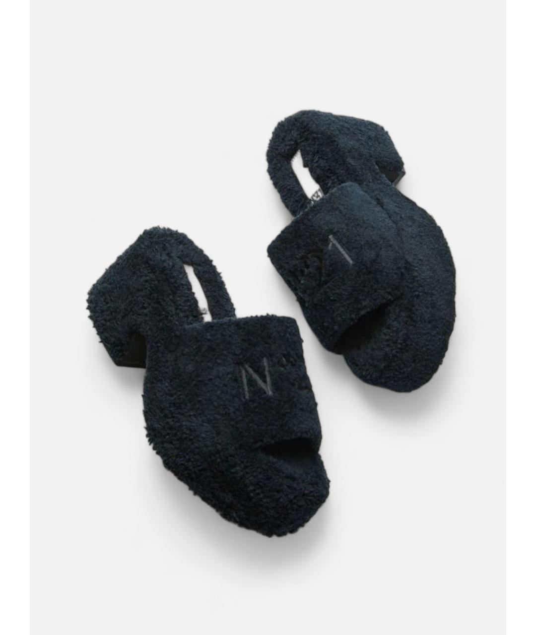 NO. 21 Черные шлепанцы, фото 3