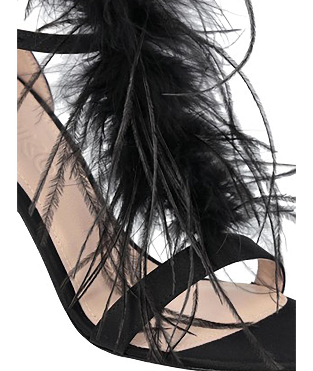 PINKO Черные синтетические босоножки, фото 4