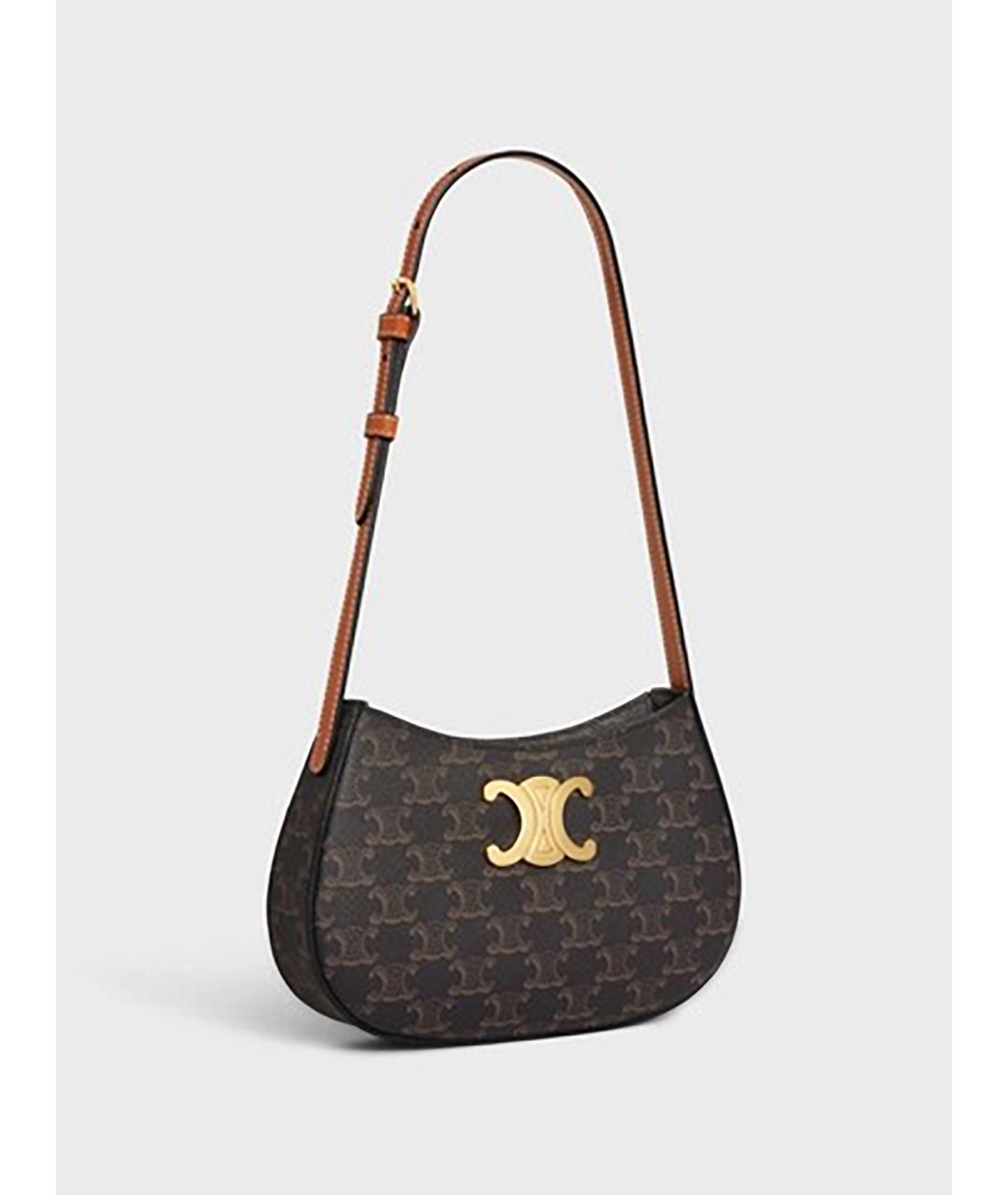 CELINE Коричневая сумка через плечо, фото 2