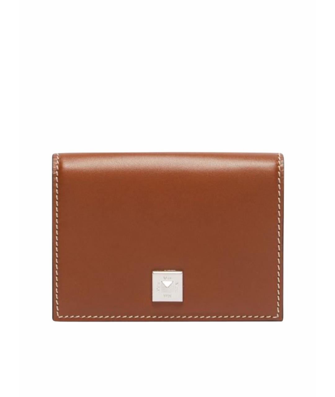 MAX MARA Коричневый кожаный кошелек, фото 1