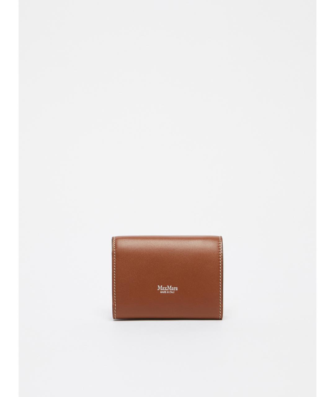 MAX MARA Коричневый кожаный кошелек, фото 2