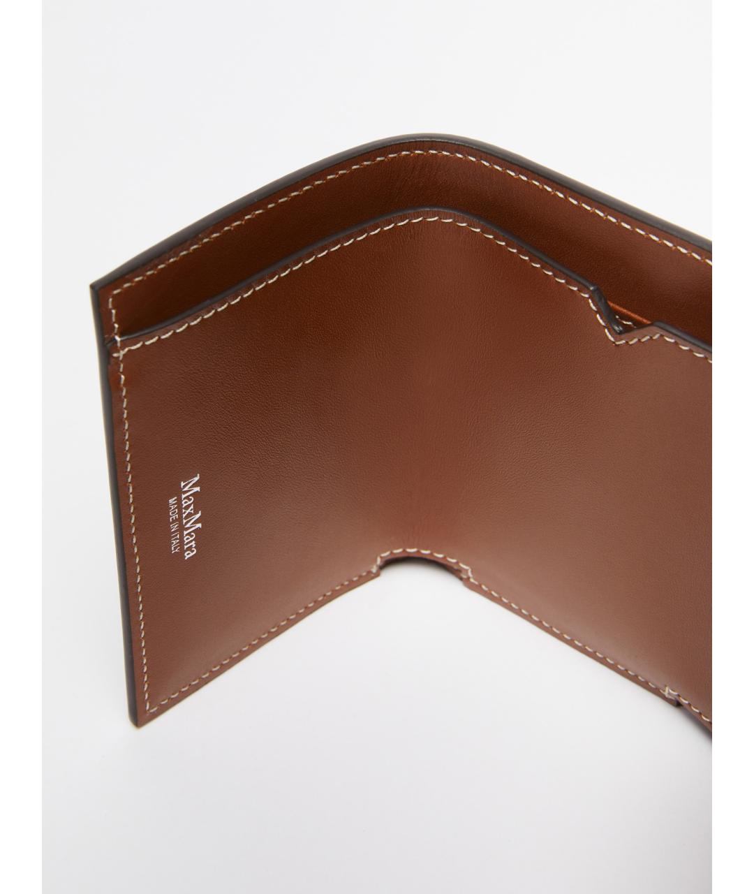 MAX MARA Коричневый кожаный кошелек, фото 3