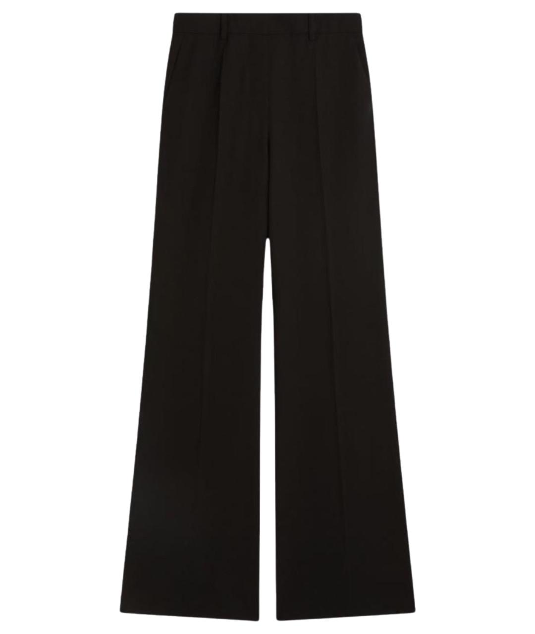 SPORTMAX Черные шерстяные брюки широкие, фото 1