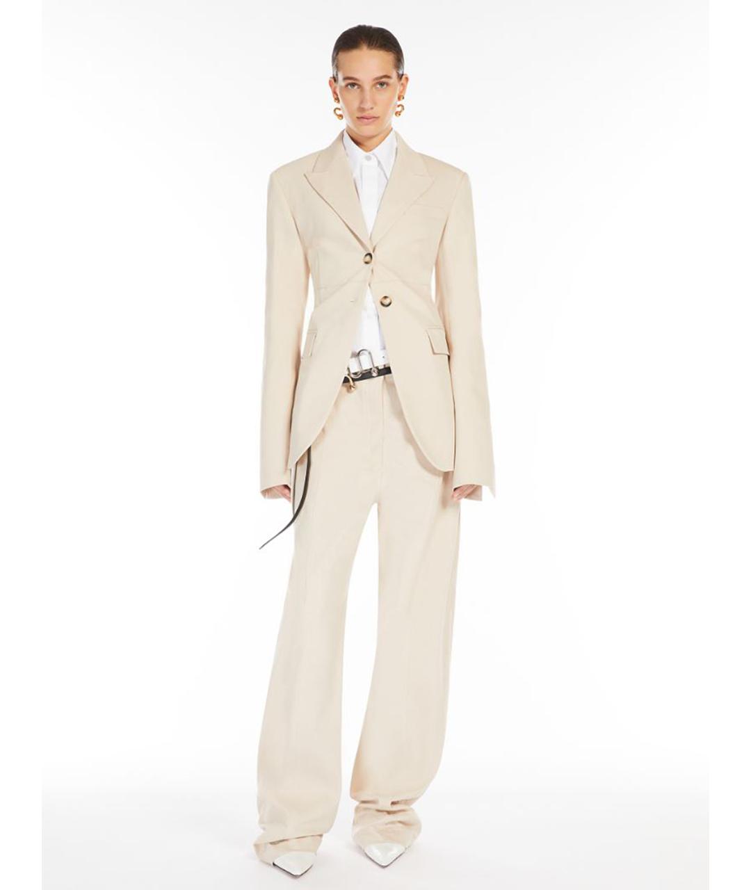 SPORTMAX Белая хлопковая рубашка, фото 4