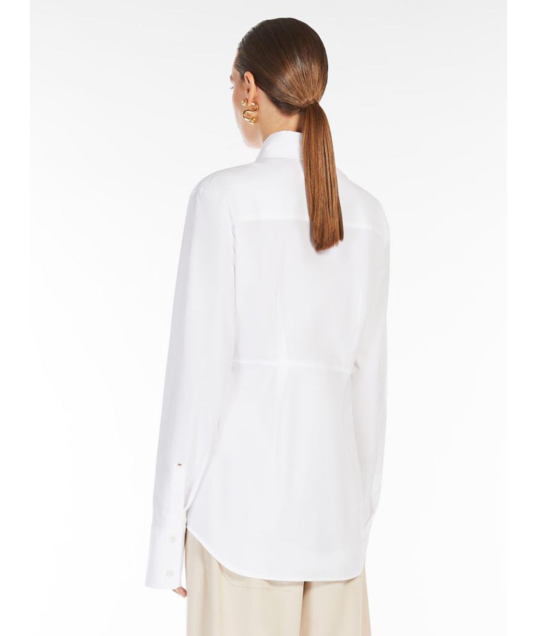 SPORTMAX Белая хлопковая рубашка, фото 3