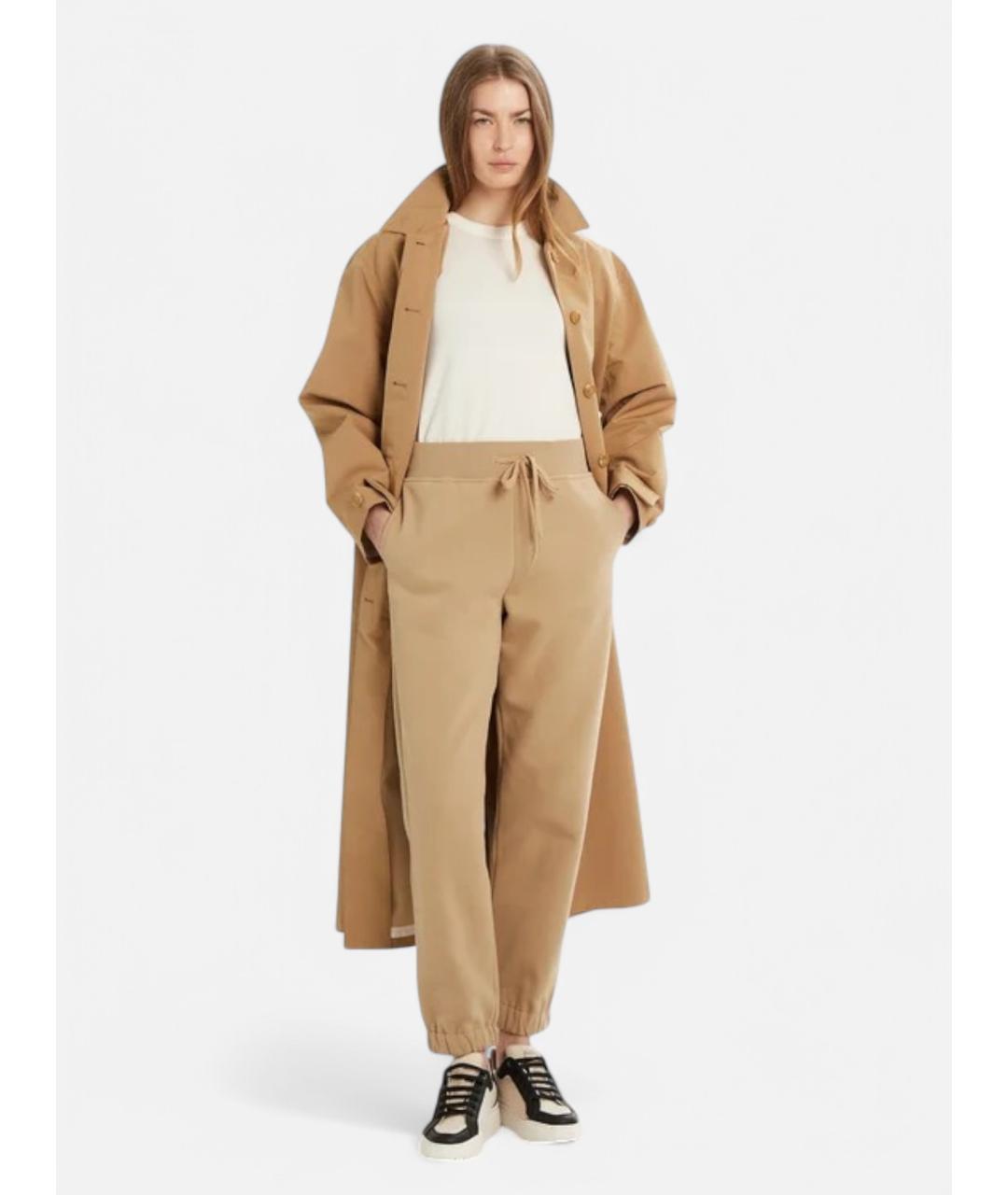 WEEKEND MAX MARA Бежевые хлопковые спортивные брюки и шорты, фото 6