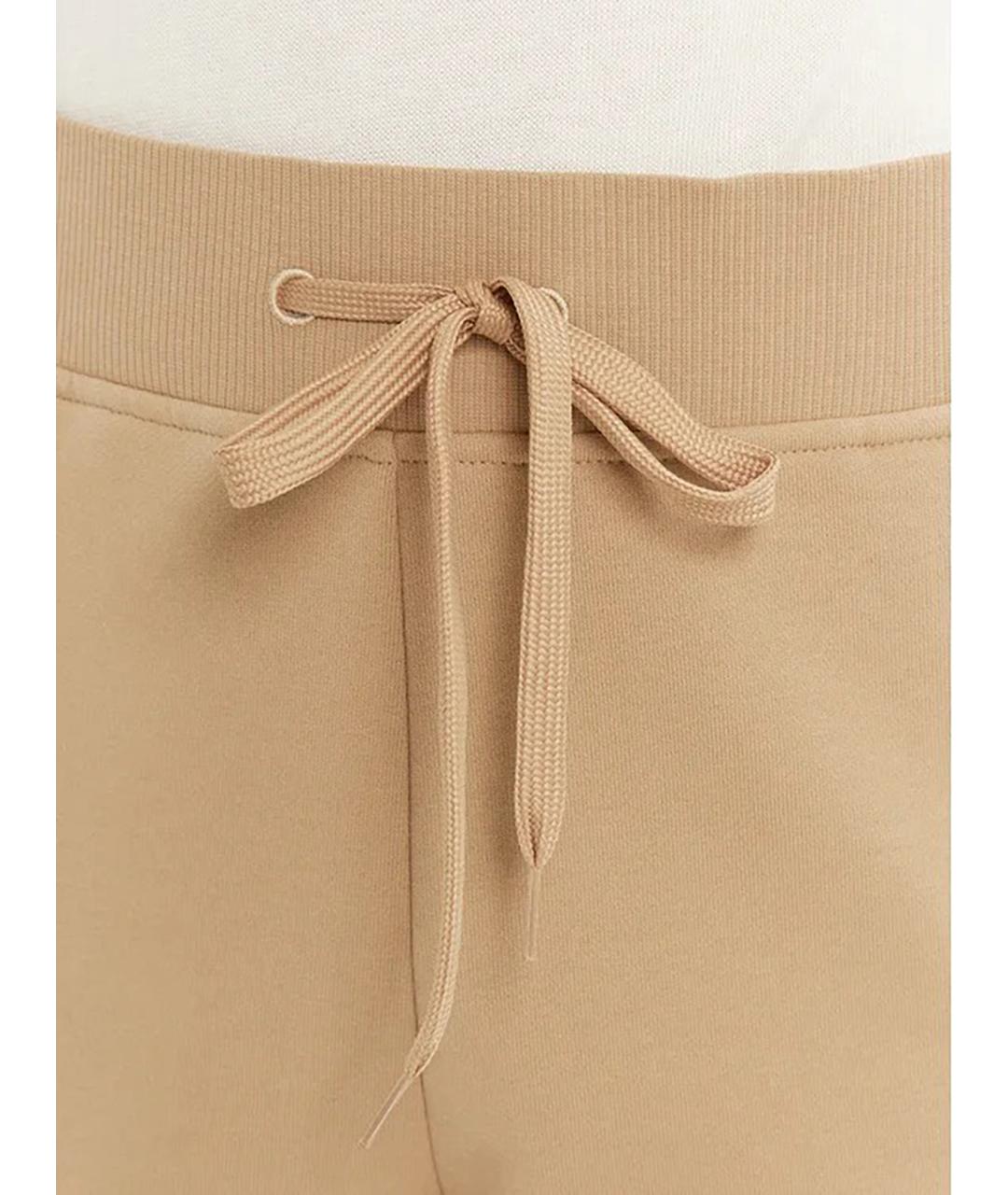 WEEKEND MAX MARA Бежевые хлопковые спортивные брюки и шорты, фото 4