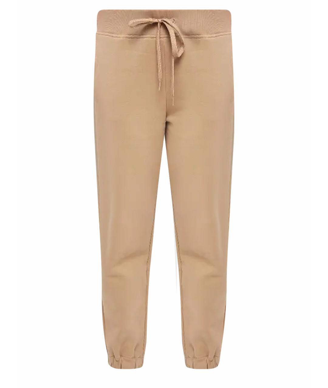 WEEKEND MAX MARA Бежевые хлопковые спортивные брюки и шорты, фото 1