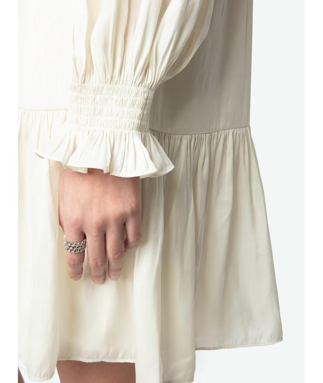 ZADIG & VOLTAIRE Белое полиэстеровое повседневное платье, фото 6